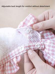 1 pieza Pantalones sanitarios para mascota con patrón de guingán para perro con gato para saludable - Rosa - Ver 7