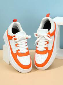 女性撞色前綁帶板鞋,運動戶外休閒鞋 - 彩色 - 查看 3