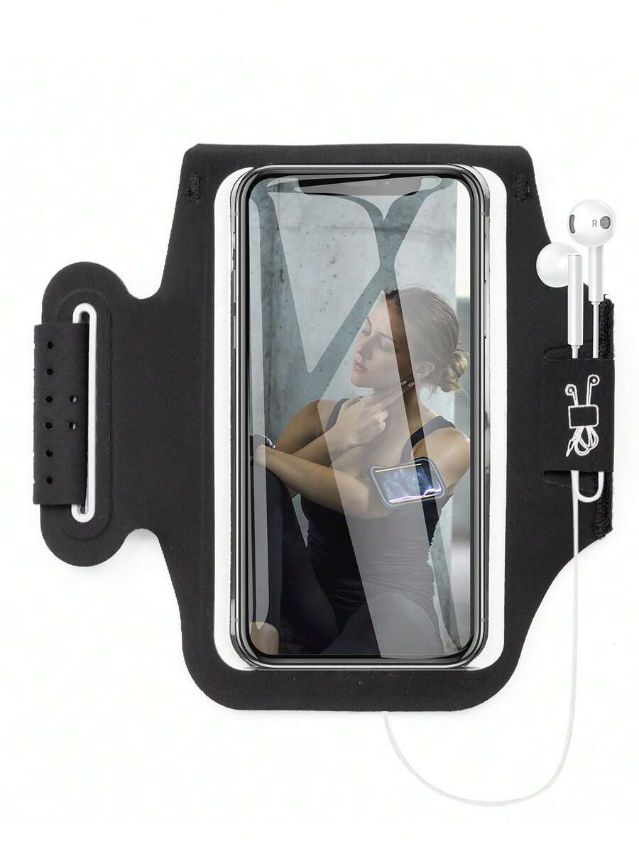 Breathable Sports Armband - Black - View 1