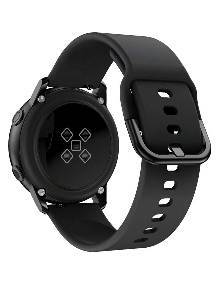 1入組手錶錶帶，兼容Galaxy Watch4 5 40mm 44mm，20mm矽膠兼容Samsung Galaxy Watch 4 6 Classic 43mm 47mm 42 46mm運動手環手鍊智能手錶錶帶配件，無縫隙設計