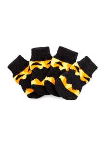 2 pares Calcetines para mascotas estampado de calabaza para perro con gato para verano