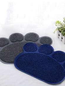 1pc Cartoon Paw Design Cat Litter Mat - Multicolor - View 1