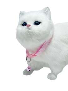 1pc Bow Decor Pet Collar For Dog And Cat - Pink - View 1