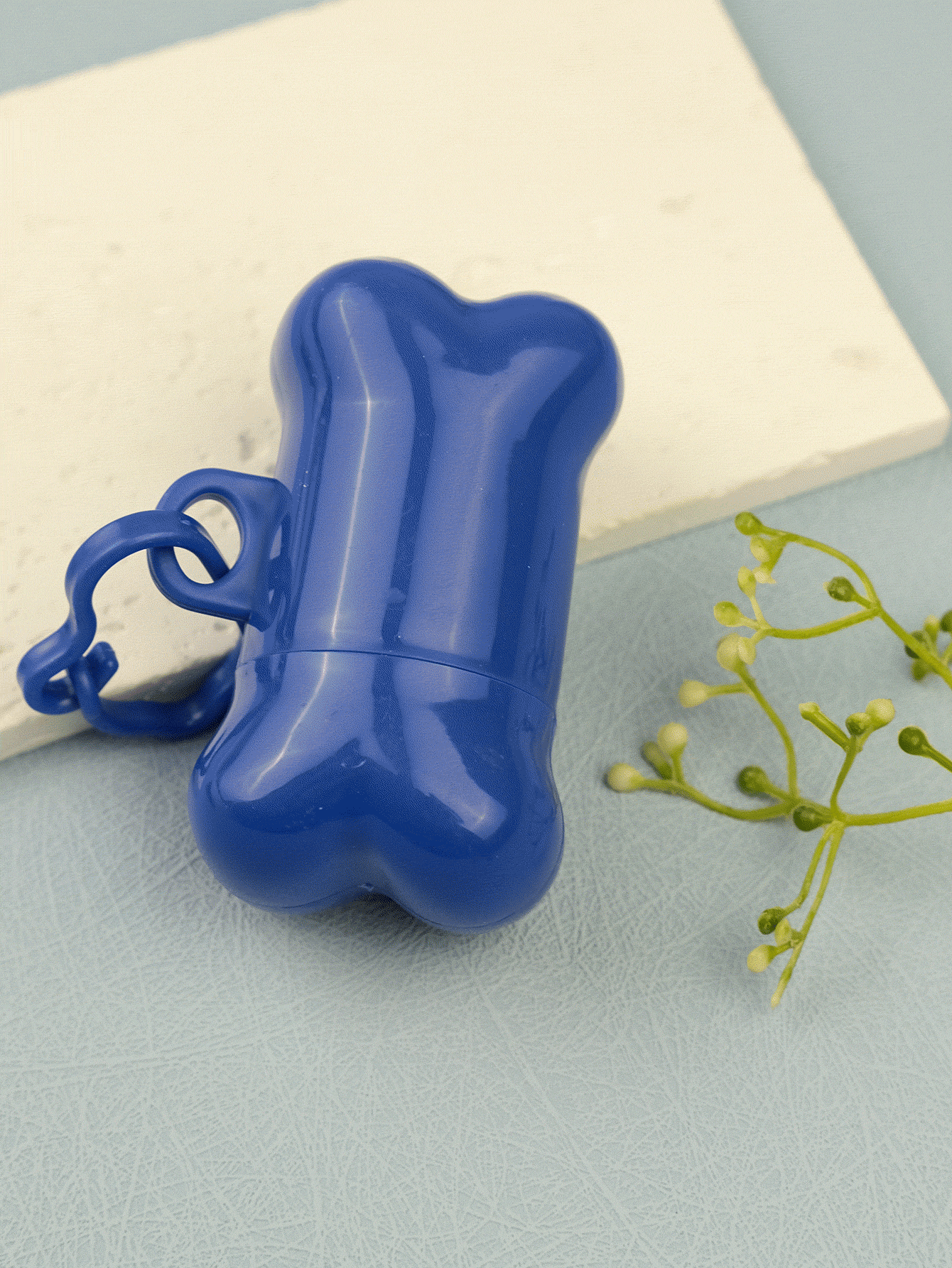 1pc Pet Poopbag Dispenser Box With Poopbag For Dog And Cat For Outdoor - Royal Blue - View 2