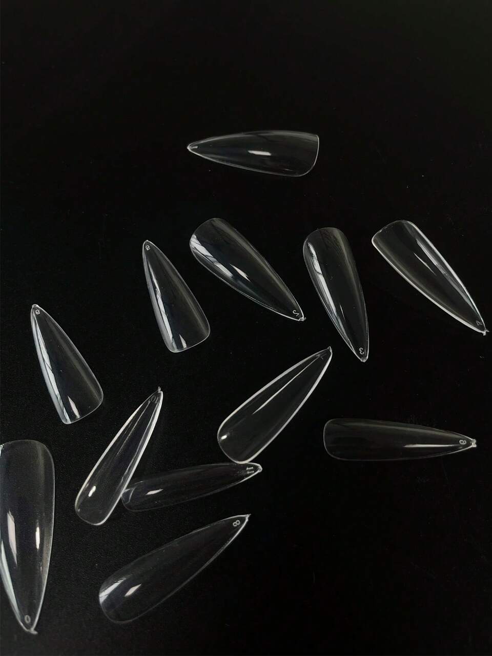 240pcs/Bag Full Cover Press On Stiletto Long False Nail Tips Acrylic Nails Extension Tip