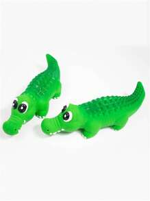 1 pieza Juguete de sonido de mascota de cocodrilo diseño para perro para jugando - Verde - Ver 6
