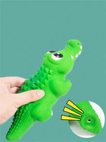 1 pieza Juguete de sonido de mascota de cocodrilo diseño para perro para jugando - Verde - Ver 7