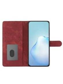 Ốp điện thoại thiết kế dạng ví chắc chắn kèm dây đeo, phiên bản quốc tế, không phải phiên bản nội địa. - Màu Đỏ Sâu - Xem 3