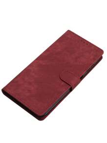 Ốp điện thoại thiết kế dạng ví chắc chắn kèm dây đeo, phiên bản quốc tế, không phải phiên bản nội địa. - Màu Đỏ Sâu - Xem 4