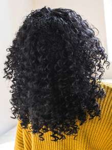 Afro Curly Bob Wig Synthetic Soft Short Bob Curly Wig - Black - View 3