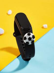 兒童手錶 M3 黑色 Led 運動足球電子錶 1 塊 - 黑色 - 查看 3