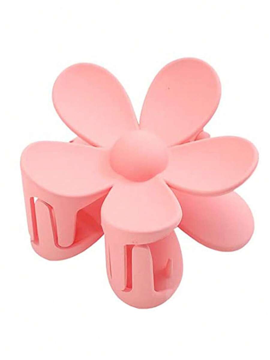 Kẹp Tóc, 1Pc Thiết Kế Hoa Kẹp Tóc Vuốt Tóc Để Tạo Kiểu Tóc Không Dấu Vết Vuốt Tóc Cho Tóc Dày Và Mỏng - Hồng - Xem 1