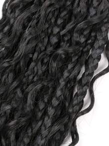 14英寸勾織合成纖維接髮 - 黑色 - 查看 7