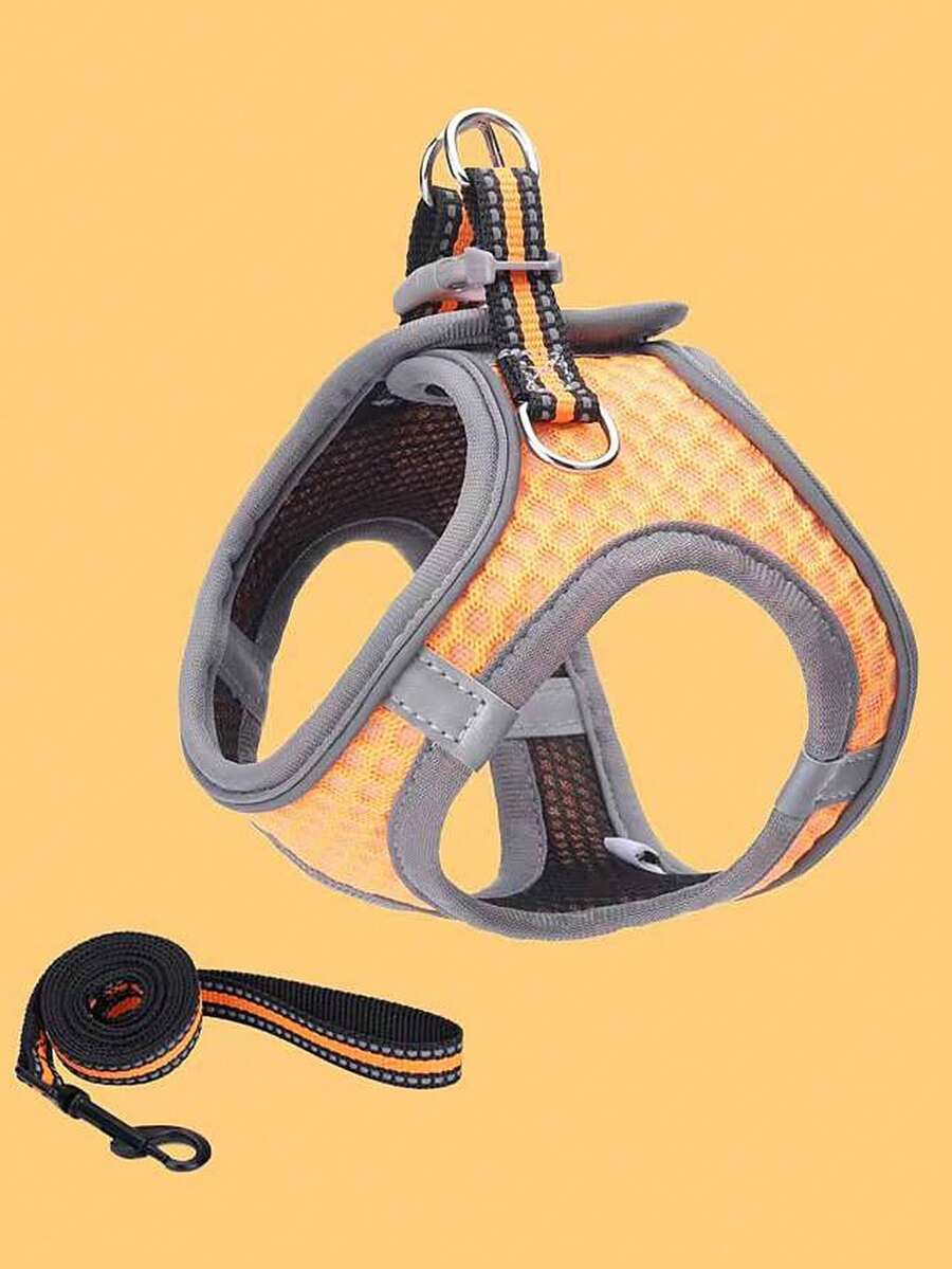 1 pieza Arnés para mascotas minimalista - Naranja Quemada - Ver 1