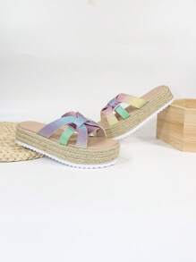 Chicas Zapatillas de ombré de alpargata vacación para verano - Multicolor - Ver 1