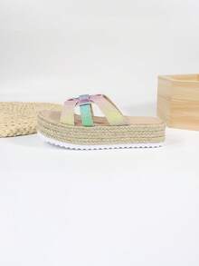 Chicas Zapatillas de ombré de alpargata vacación para verano - Multicolor - Ver 3