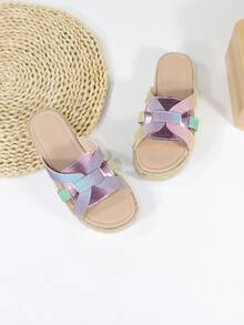 Chicas Zapatillas de ombré de alpargata vacación para verano - Multicolor - Ver 4