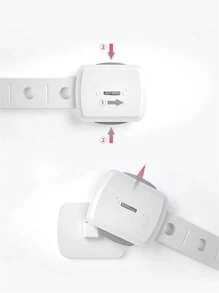 2 chiếc Khóa tủ an toàn có thể điều chỉnh cho bé - trắng - Xem 5