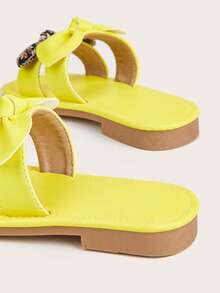 Chicas Zapatillas con diseño de lazo para verano - Amarillo - Ver 2