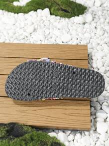 roulvxiang Phụ nữ đính cườm & khóa trang trí dép footbed, dép thời trang sequins - Nhiều màu - Xem 7