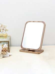 Gương trang điểm , 1 Miếng Bằng gỗ Bàn làm việc Gương Gương trang điểm Có thể mang đi Làm đẹp Gương Đối với Nhà  , Gương trang điểm , Phòng khách Nhà  Phòng ngủ Phòng tắm Nhà Trang trí , Du lịch chất liệu , Lễ cưới , Buổi tiệc , Sinh nhật , Món quà Cho nam giới Mẹ Bố Bạn thân nhất Giáo viên , Năm mới , Phụ kiện , Vui Qủa tặng - màu nâu - Xem 2