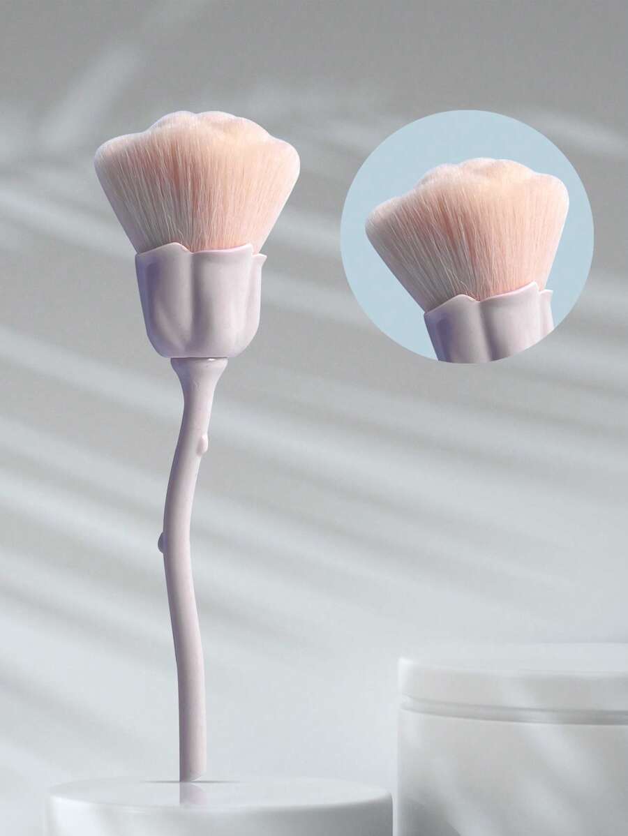 Makeup Brush,1Pc Pink Flower Design Blush Brush Cosmetic Brush Makeup Tools - Pink - View 1