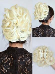 Updo de cabello corto rizado sintético - Beis - Ver 1