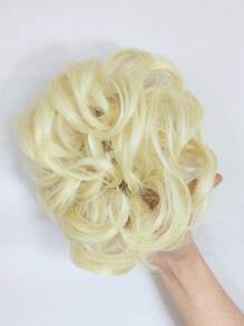 Updo de cabello corto rizado sintético - Beis - Ver 3