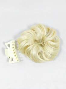 Updo de cabello corto rizado sintético - Beis - Ver 6