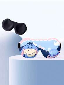 Cartoon Cow Pattern Eye Patch,School,Back To School,Travel,Travel Essentials,Home Essentials,Eye Mask,Sleep Mask - Royal Blue - View 2