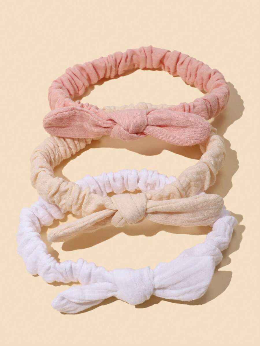 3 dây buộc tóc trang trí nút thắt cho bé - Nhiều màu - Xem 1