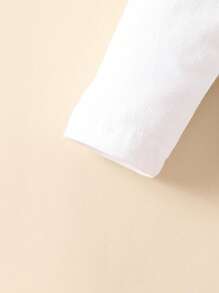 Baby Ladybug & Letter Graphic Ruffle Trim Bodysuit & Sweatpants & Headband - Red and White - View 3