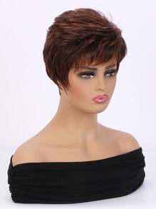 1入組女士時尚短卷人造假髮帶側劉海 - 彩色 - 查看 4