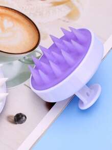 1pc Manual Wet & Dry Dual-Use Scalp Massage Brush For Shower, Soft Silicone Hair Brush/Comb, Suitable For Salon, Home Bathroom, Travel, Business Trips And Stress Relief, Back To School, Travel Holiday Essentials, Hair Accessories For Women, Brush, Hair Brushes, Hair Brush, Detangling Brush, Ball Brush, Mini Hair Brush, Hair Brush Set, Wooden Comb, Hair Brush, Mini Hair Brush, Detangling Brush, Hair Brushes, Hair Hair Products, Hair Tools, Hair Stuff, Hair Care, Curly Hair Brush, Hairdressing Equipment,Travel Essentials,Travel Essential,Hairstyle,Hairdressing,Hair Brush,Slick Back Brush,Styling Brush,Curly Hair Brush,Edge Brush,Hair Comb,Brush Hair,Hair Brush Set,Comb Hair,Comb For Curls,Detangling Brush,Hair Brush For Women,Hair,Travel,Hair Products,Hair Tools,Hair Stuff,Barber,Barber Accessories,Barbershop,Hairdressing Equipment - Multicolor - View 4