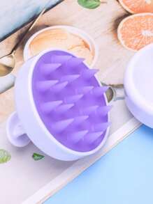 1pc Manual Wet & Dry Dual-Use Scalp Massage Brush For Shower, Soft Silicone Hair Brush/Comb, Suitable For Salon, Home Bathroom, Travel, Business Trips And Stress Relief, Back To School, Travel Holiday Essentials, Hair Accessories For Women, Brush, Hair Brushes, Hair Brush, Detangling Brush, Ball Brush, Mini Hair Brush, Hair Brush Set, Wooden Comb, Hair Brush, Mini Hair Brush, Detangling Brush, Hair Brushes, Hair Hair Products, Hair Tools, Hair Stuff, Hair Care, Curly Hair Brush, Hairdressing Equipment,Travel Essentials,Travel Essential,Hairstyle,Hairdressing,Hair Brush,Slick Back Brush,Styling Brush,Curly Hair Brush,Edge Brush,Hair Comb,Brush Hair,Hair Brush Set,Comb Hair,Comb For Curls,Detangling Brush,Hair Brush For Women,Hair,Travel,Hair Products,Hair Tools,Hair Stuff,Barber,Barber Accessories,Barbershop,Hairdressing Equipment - Multicolor - View 2