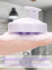 1pc Manual Wet & Dry Dual-Use Scalp Massage Brush For Shower, Soft Silicone Hair Brush/Comb, Suitable For Salon, Home Bathroom, Travel, Business Trips And Stress Relief, Back To School, Travel Holiday Essentials, Hair Accessories For Women, Brush, Hair Brushes, Hair Brush, Detangling Brush, Ball Brush, Mini Hair Brush, Hair Brush Set, Wooden Comb, Hair Brush, Mini Hair Brush, Detangling Brush, Hair Brushes, Hair Hair Products, Hair Tools, Hair Stuff, Hair Care, Curly Hair Brush, Hairdressing Equipment,Travel Essentials,Travel Essential,Hairstyle,Hairdressing,Hair Brush,Slick Back Brush,Styling Brush,Curly Hair Brush,Edge Brush,Hair Comb,Brush Hair,Hair Brush Set,Comb Hair,Comb For Curls,Detangling Brush,Hair Brush For Women,Hair,Travel,Hair Products,Hair Tools,Hair Stuff,Barber,Barber Accessories,Barbershop,Hairdressing Equipment - Multicolor - View 5