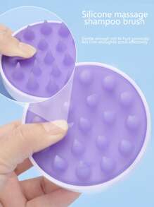 1pc Manual Wet & Dry Dual-Use Scalp Massage Brush For Shower, Soft Silicone Hair Brush/Comb, Suitable For Salon, Home Bathroom, Travel, Business Trips And Stress Relief, Back To School, Travel Holiday Essentials, Hair Accessories For Women, Brush, Hair Brushes, Hair Brush, Detangling Brush, Ball Brush, Mini Hair Brush, Hair Brush Set, Wooden Comb, Hair Brush, Mini Hair Brush, Detangling Brush, Hair Brushes, Hair Hair Products, Hair Tools, Hair Stuff, Hair Care, Curly Hair Brush, Hairdressing Equipment,Travel Essentials,Travel Essential,Hairstyle,Hairdressing,Hair Brush,Slick Back Brush,Styling Brush,Curly Hair Brush,Edge Brush,Hair Comb,Brush Hair,Hair Brush Set,Comb Hair,Comb For Curls,Detangling Brush,Hair Brush For Women,Hair,Travel,Hair Products,Hair Tools,Hair Stuff,Barber,Barber Accessories,Barbershop,Hairdressing Equipment - Multicolor - View 7