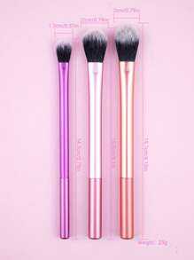 3件套眼影刷高光刷化妆刷套装，化妆工具，化妆刷套装，化妆刷套装，化妆刷套装，全套化妆工具，化妆刷套装，全套化妆工具，刷子套装，化妆刷套装，化妆礼盒套装 - 彩色 - 查看 5