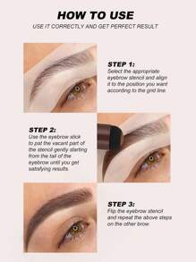 YOUNG VISION 眉粉和眉刷和壓模成套工具髮際線粉末狀臉部塑造輪廓影粉末狀印章眉粉 - Blonde - 查看 6