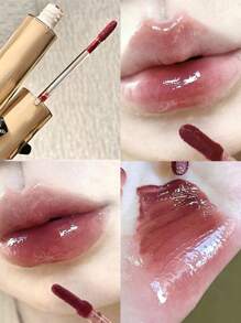 Gege Bear Liquid Lipcolor,Mirror Lip Glaze, Moisturizing Long-Lasting Lip Gloss - Màu Đỏ Sâu - Xem 2