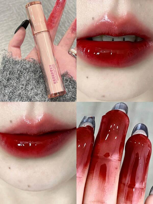 Water Gloss Lip Glaze,Moisturizing Highly Pigmented LongLasting Lip