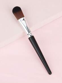 1 Bàn Chải Kem Nền Hình Lưỡi, Cọ Che Khuyết Điểm, Cọ Mặt nạ Có Tay Cầm Bằng Gỗ Dành Cho Kem Nền Dạng Lỏng, Cọ Trang Điểm Không Hấp Thụ Bột - màu đen - Xem 3