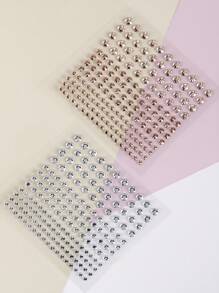 2入組多色3d仿寶石貼紙,適用於diy化妝和派對 - 彩色 - 查看 2