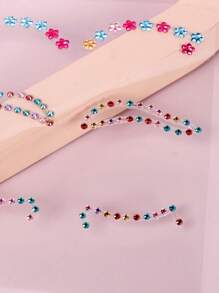 1sheet Rhinestone Eye Tattoo Sticker - Multicolor - View 7