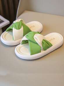 Chicos Zapatillas con tira cruzada con diseño de fruncido para verano - Beis - Ver 3