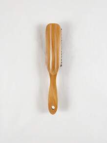 木質鬍鬚刷清潔鬍鬚造型，復古油頭刷，梳理和平滑頭髮，杏色長柄，細齒，不掉毛，便攜式，可清洗，耐用，光滑 - 杏色 - 查看 6