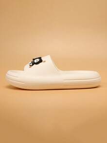 Chicos Zapatillas antideslizante con diseño de dibujos animados para interior - Beis - Ver 4