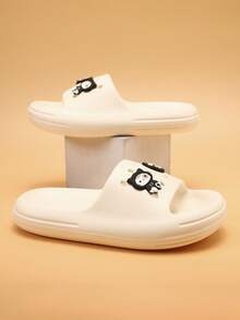 Chicos Zapatillas antideslizante con diseño de dibujos animados para interior - Beis - Ver 6