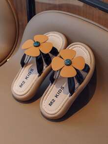 Chicas Zapatillas con diseño de trébol para verano - Naranja Quemada - Ver 2