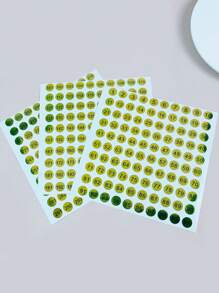 3 Tấm Số Hoa Văn Đánh Bóng Móng Tay Chai Dán Tự Dính Nhãn Laser Dán Tổ Chức Sơn Móng Tay Chai DIY - Nhiều màu - Xem 3